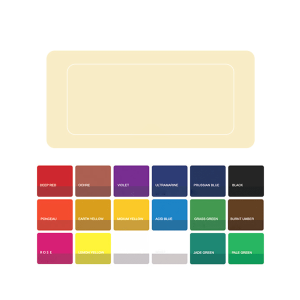 18/24 Farver Gouache Maling Sæt med Palette 30ml Vandfarvemaling til Kunstnere Studerende Tilbehør Ikke-giftigt null - B