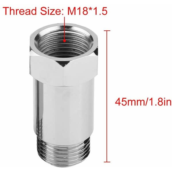 2 stk. 45 mm M18 1.5 Ilt Sensor Check Engine Light Eliminator Adapter O2+Ilt Sensor ...