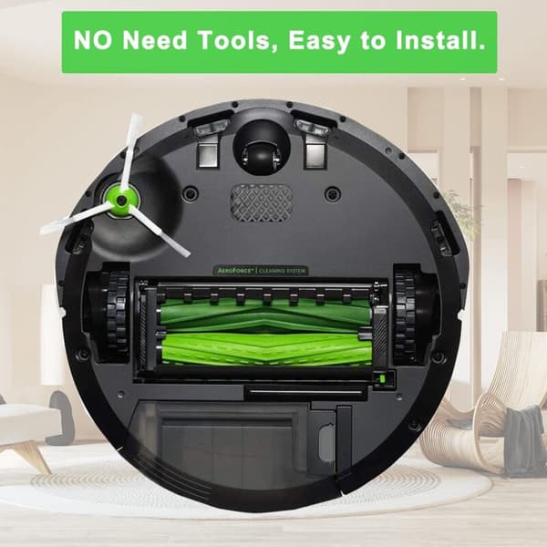 4 gummiborstar för Roomba i3 i4 i6 i7 i8 j7 E5 E6 E7 - Kompatibla med iRobot I & E & J-serien