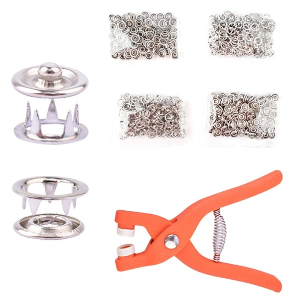 50/100ST Pihtityökalu Metalliset ompelupainikkeet Viisikynsiset soljet Meta C yksi koko C one size