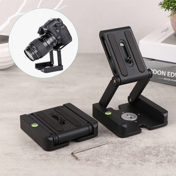 1 stk. Z Flex Tilt Head DSLR sammenklappeligt stativ Kameraholder Sort