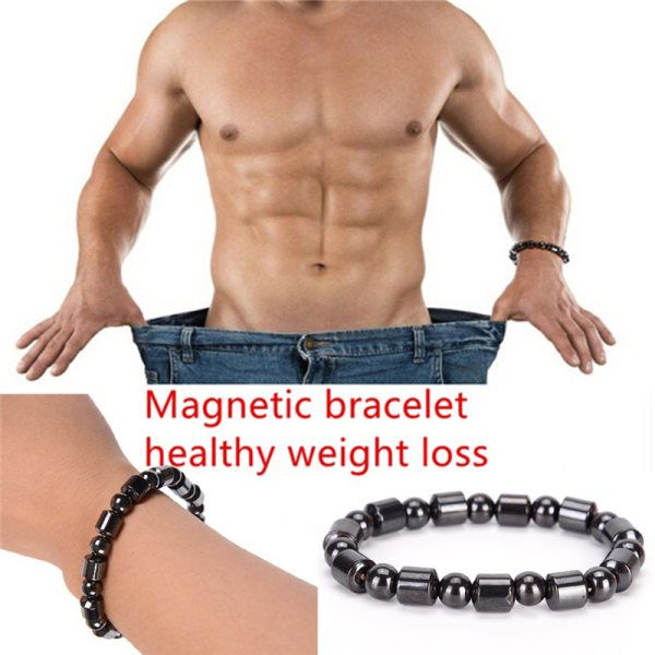 Nyt Biomagnetism Sundhedspleje Armbånd Vægttab Armbånd Til Sort Justerbar Black Adjustable