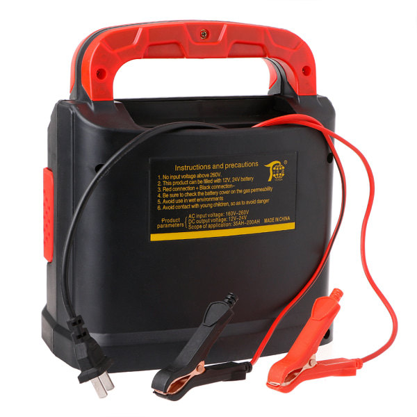 350W 14A AUTO Plus Justerbar LCD Batteriladdare 12V-24V Bilstartsats Bärbar
