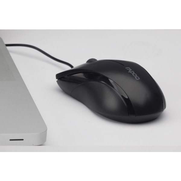 USB Wired Mute Mouse för bärbar dator, skrivbord, stationär dator, bärbar optisk mus (svart tvåpack)