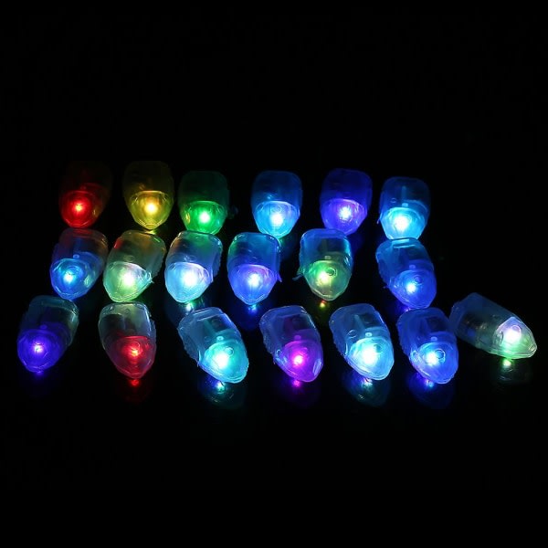 50x Led Ballongljus Färg Ljus Papper Lykta Lampa Glöd