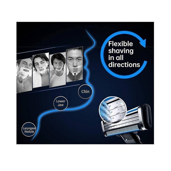 24 stk bladrefill, manuelle Mach 3 bladrefiller kompatibel med Mach 3 bladrefiller for menn - qq