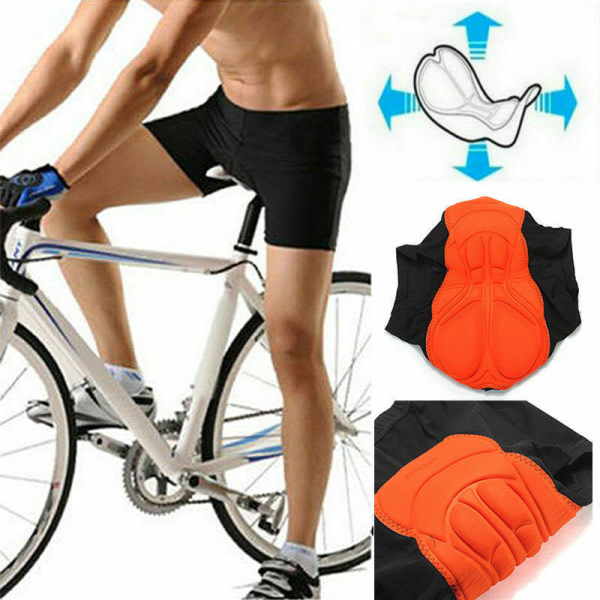 3D vadderade underkläder för män, cykelshorts, cykelväg Mountain B Orange L Orange L