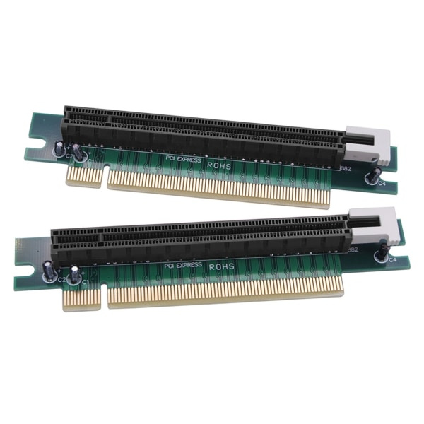PCIE 90 graders rät vinkel PciE PciExpress 16X Extender Protector Adapterkort för 1U serverchassitillbehör Svart
