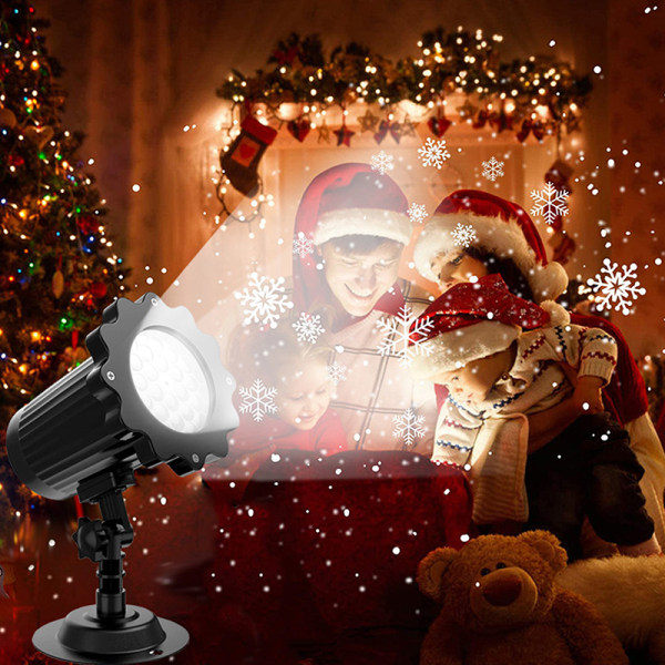 LED Jul Snöflinga Ljus Snöfall Projektor IP65 Rörlig S US one size US one size
