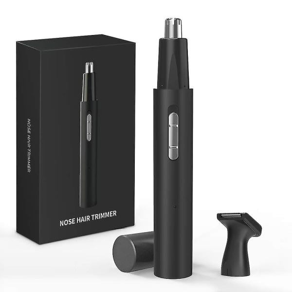 Næse- og ørehårstrimmer, USB opladbar næsehårstrimmer, professionel smertefri øre- og ørehårstrimmer til mænd og kvinder (sort)