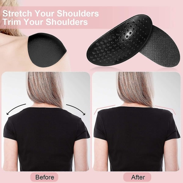 4 par Push-up-puter for skulderstropper Myke, selvklebende silikonputer.