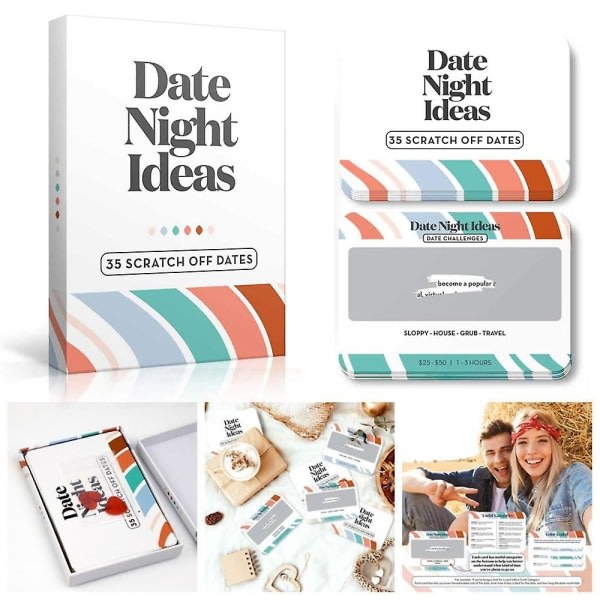 Date Night Idéer Kortspel för par Date Deck skrapkort, bra som parpresenter till pojkvän