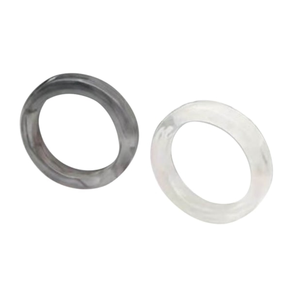 2x Akryl Söta Ringar Set Färgglada Ringar Transparenta Staplingsringar Estetisk null - A