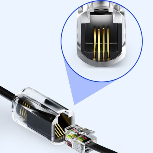 Roterbar Anti-Floke Telefonledningssorterer, Flokefri, Vridd Ledning, Hvit