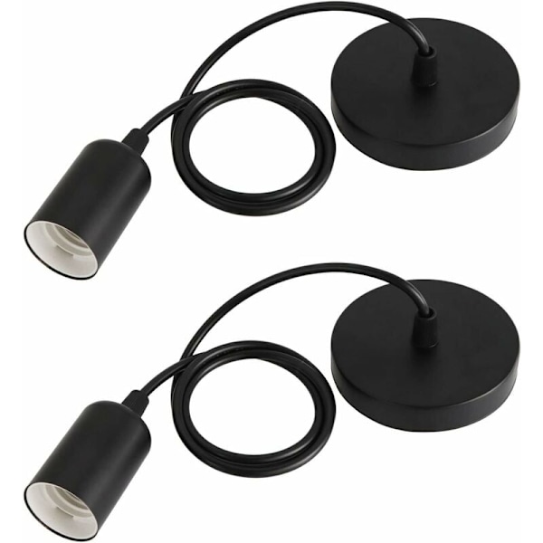 Justerbara metallpendellampor set om 2 med 100 cm kabel för vardagsrum sovrum kök