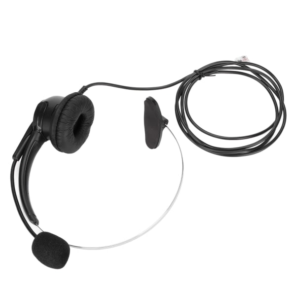 Telefonheadset RJ9-hörlurar med 330° justerbar mikrofon för hem- och callcenter-fasttelefon på kontoret