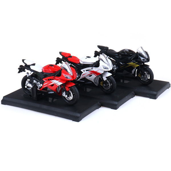 1:18 Yamaha YZF-R6 YZF R6 Blå MOTORCYKEL CYKEL DIECAST MODEL LEGETØJ Sort One Size Black One Size