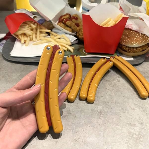 3D Hot Dog Butterfly Banan Rädisa Modell Push Card Antistress A onesize A onesize