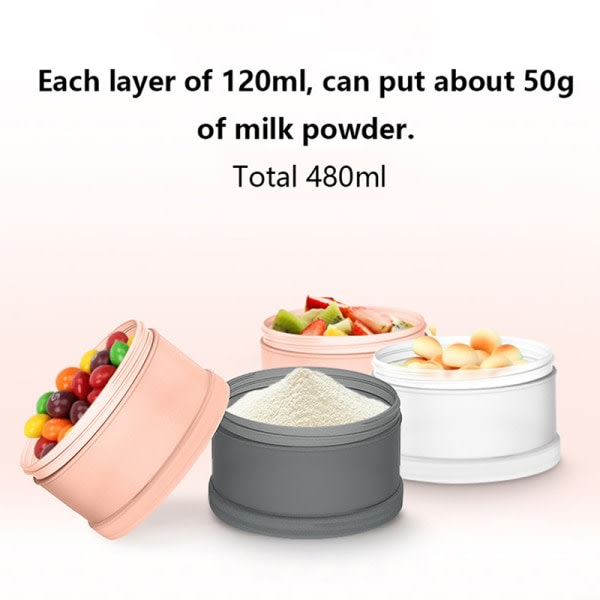5-lags Container Style Bærbar Baby Formel Mælk Opbevaring Ess Blå
