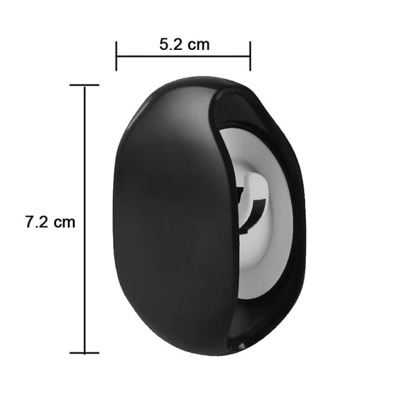 2-pak automatisk kabeloppruller Sladdlindare Hodetelefonkabelarrangør for USB-kabler, hodetelefonkabel (svart)