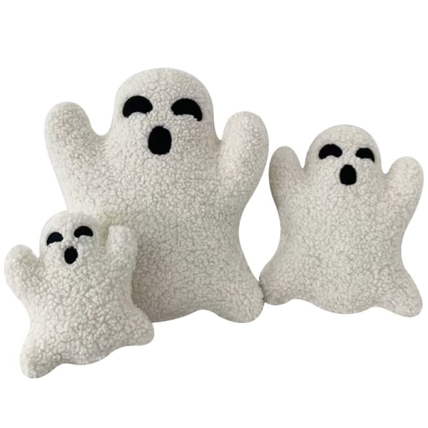 Fylld leksak Bedårande utseende Fullt fylld Halloween Cartoon Ghost Plyschleksak Dekorativ kastkudde