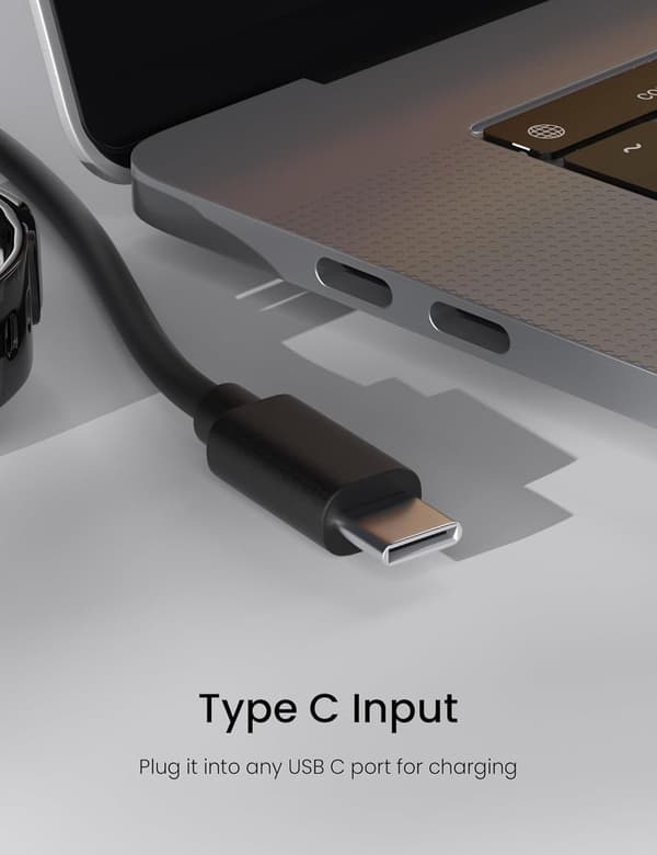 2-pack laddare för smartklocka kompatibel med Garmin Fenix Forerunner Instinct Venu Vivoactive, 1 meter USB C-laddningskabel