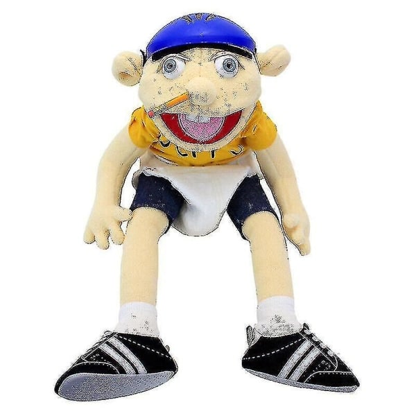 58 cm Jeffy Plyschleksak Jeffy Hatt Handdocka Spel Uppstoppad Docka Barnpresenter A