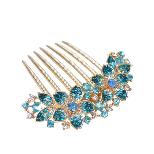 Hårkam med strass - Innlagt blomst - Elegant hårnål for kvinner, perfekt morsdagsgave til mamma