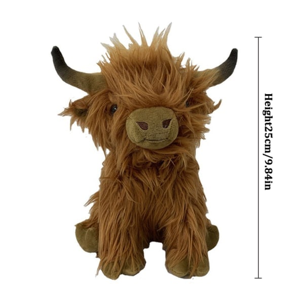 Simulering Plysch Plateau Ko Med Ljud Uppstoppad Highland Cattle onesize onesize onesize onesize