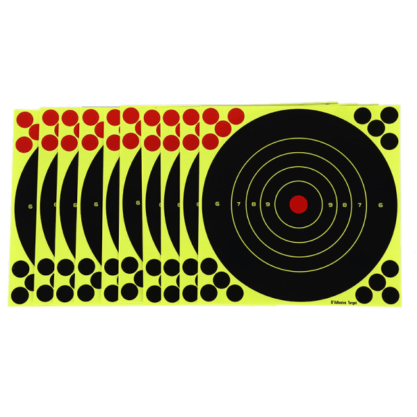 10 ark/ set Shooting Targets Glow Florescent Paper Target for Black