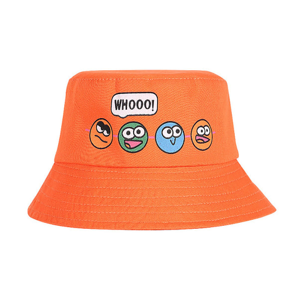 Barn Bucket Hat Ny vår Pojkar Flickor Solhatt e Funny Expre Orange