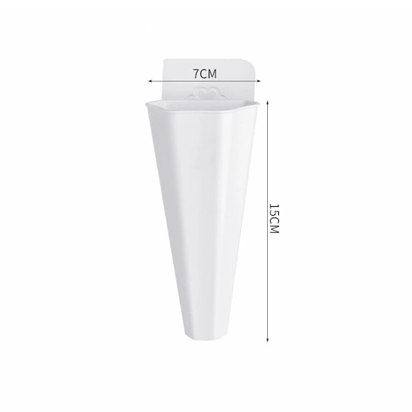 Hydroponisk väggmonterad blomkruka vas lat plast väggmonterad grön blomkruka #2660 cone transparent