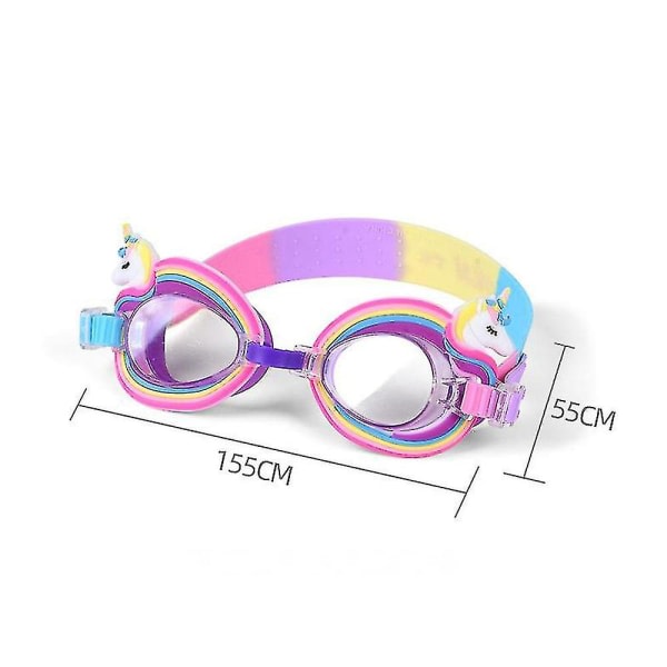 Barnens simglasögon Unicorn Anti-Fog Simglasögon klar version Simglasögon Poolglasögon med justerbar rem för ungdomar Småbarn Pojkar Flickor