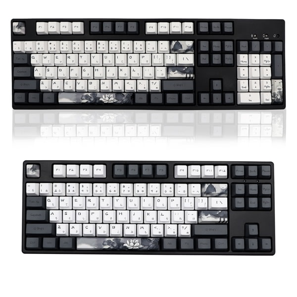 140 tangenter Blå Lotus för tangentbordsknappar Japanska PBT Dye Subbed OEM Profil Tangentbordsknappar för MX-brytare Mekaniska tangentbordstangentbord S