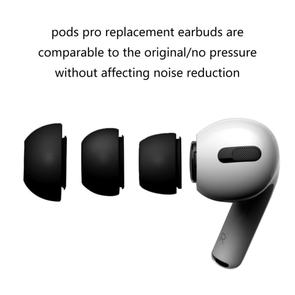 3 sett for Airpods Pods Pro3 ørepropper Bluetooth-kompatible hodetelefoner Myke Svart Black