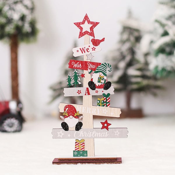 Pöytäjoulukuusi joulupukki DIY-koriste puinen Kristus B onesize B onesize