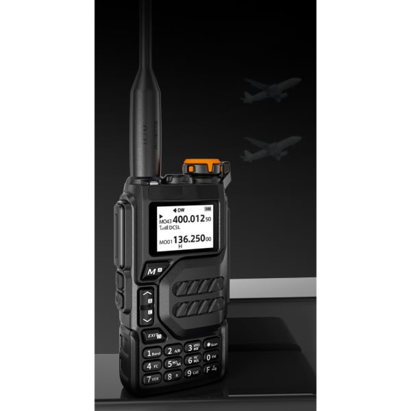 Walkie Talkie UHF-VHF UV-K5 Langdistanse Mottaker Luftbånd Skrambler Type-C Lader Trådløs Frekvens Kopiering NOAA FM Radio
