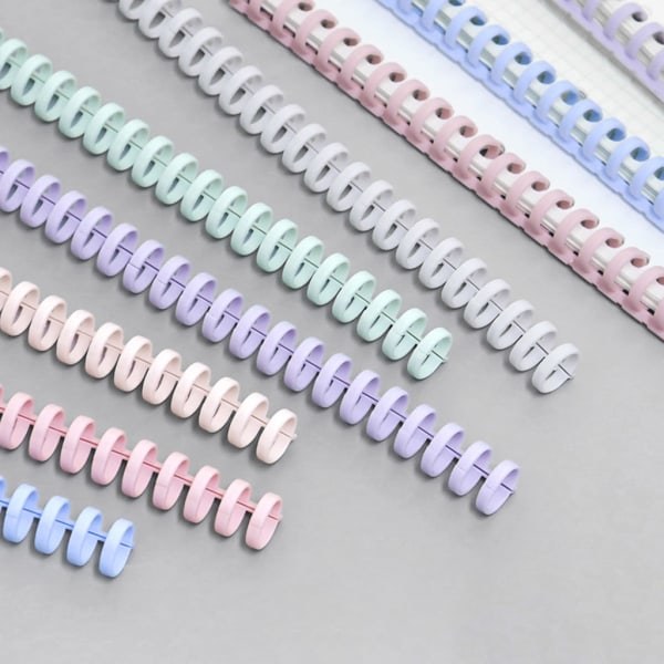 Plain løsblade Binder Ring Spiralfjeder Spiral Ring Bindingsstrimmel Ringe Klar