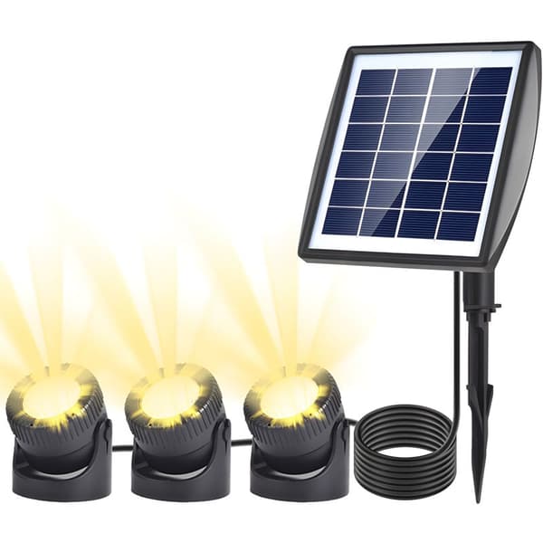 BSV-SL503WW 3 LED Varmhvit Solar Undervannslys med Batteri