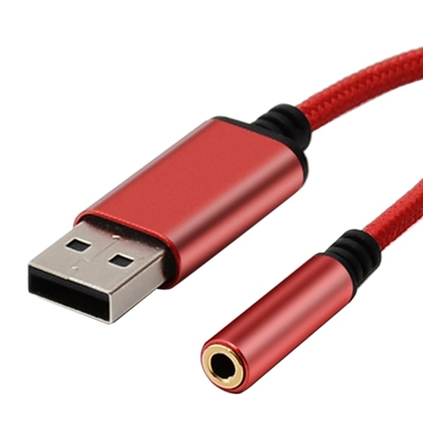 2 i 1 USB til 3,5 mm hovedtelefonkabeladapter USB han til 3,5 AUX lyd hun-stik til Apple for Beats hovedtelefonadapter Sort 20cm Black 20cm