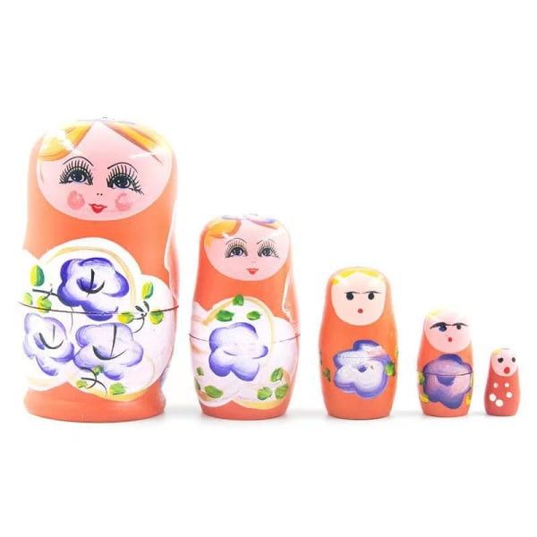 Lila väriset 12 * 8 cm pesäkkeet - 5 kpl luonnonpuuta