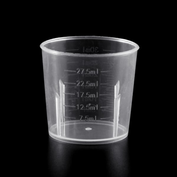10 STK 30 ml Mätkoppar Plastblandningskopp Labs Använd för flytande färg Epoxihartsblandning Handgjorda konsthantverkstillbehör