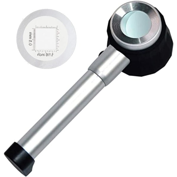 Handhållen 10X 30X Förstoringsglas Lupplinjal med LED