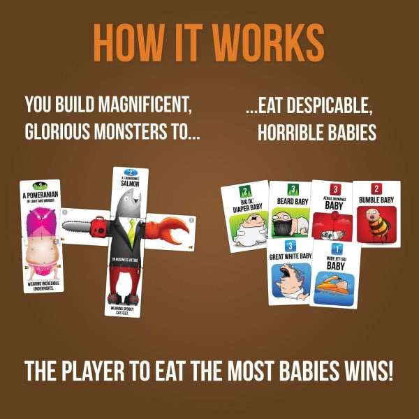 Björnar vs Bebisar av Exploding Kittens - Kortspel för vuxna, tonåringar och barn - Roliga familjespel