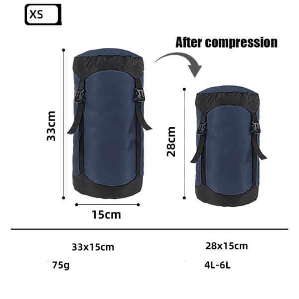 Krympsovsäck Vandtæt Dry Bag NAVY BLUE XS