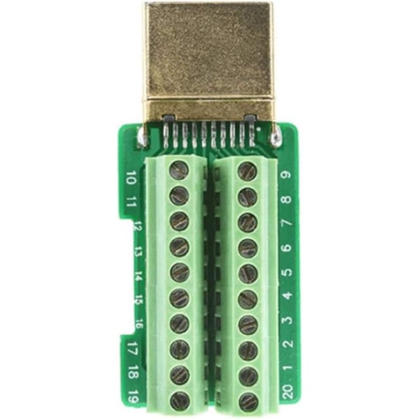 HDMI-adaptersignaler Terminal Breakout Metal Cover Terminal Breakout Board Connector Lödfri fri svetsadapter (svart)