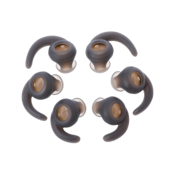 Öronproppar in-ear mattor EarTips för Synchros Reflect BT Mini BT hörlurar Propa Black Black