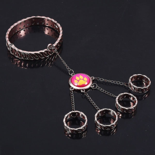 Animaatio Ladybug Reddy Girl Ring Armband Set Cat Claw ja Dog Claw Element Ring Öppning Stängning Armband Present för barn-