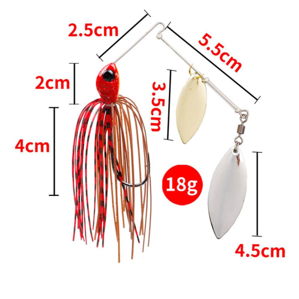 2 stk. paljetter agn fiskeutstyr 18GFARVE D FARVE D 18GCOLOUR D
