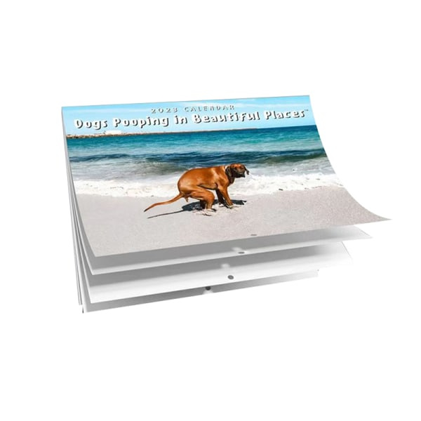 2023 Kalender Rolig kalender Hund bajsar väggkalender
